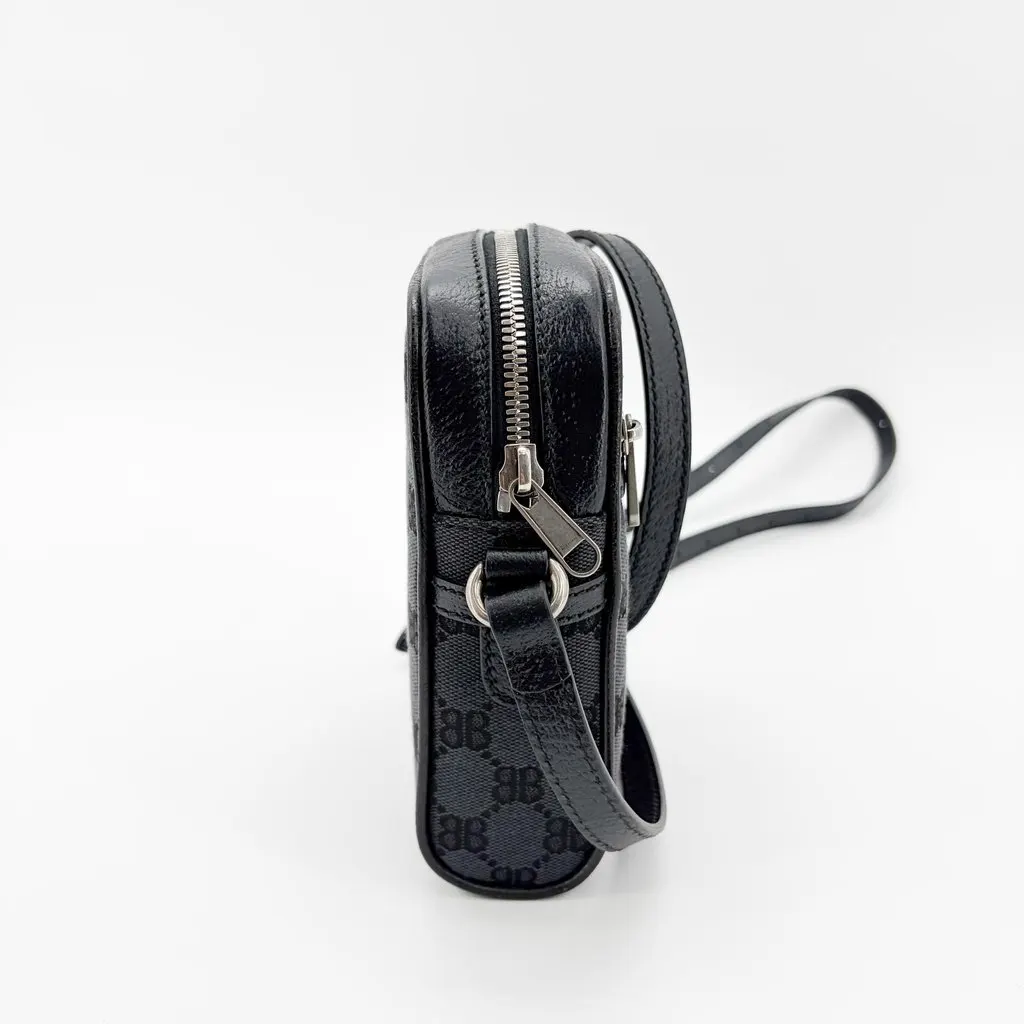Balenciaga X Gucci BB Monogram Signature Messenger Bag Black Black Canvas Very good - Box View