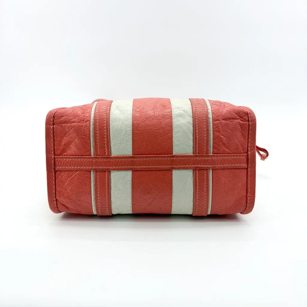 Balenciaga Bazaar Shopper XS Red White Stripe Red Leather Good - Box View