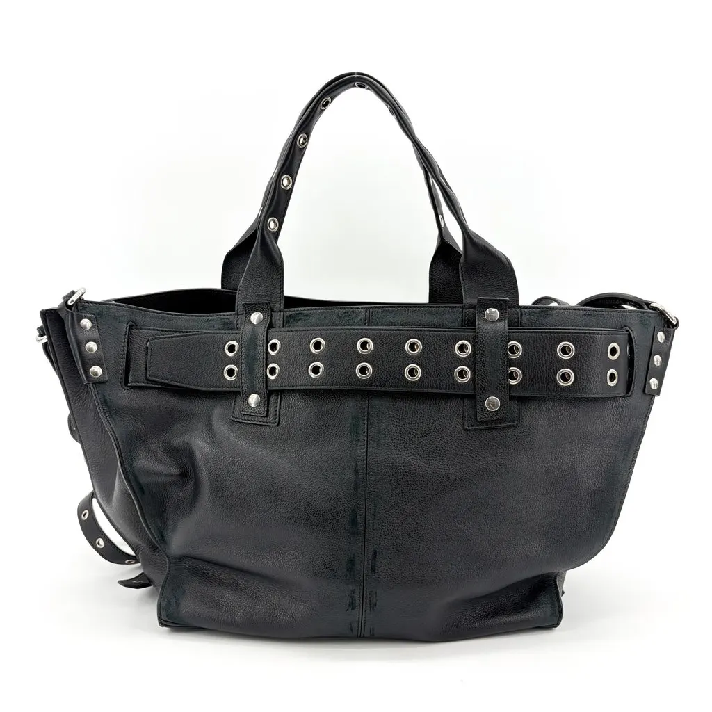 Balenciaga EMO Large Tote Bag Black Black Leather Very good - Inside View