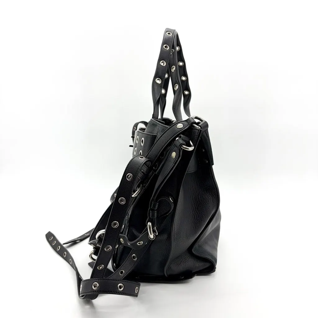 Balenciaga EMO Large Tote Bag Black Black Leather Very good - Model View