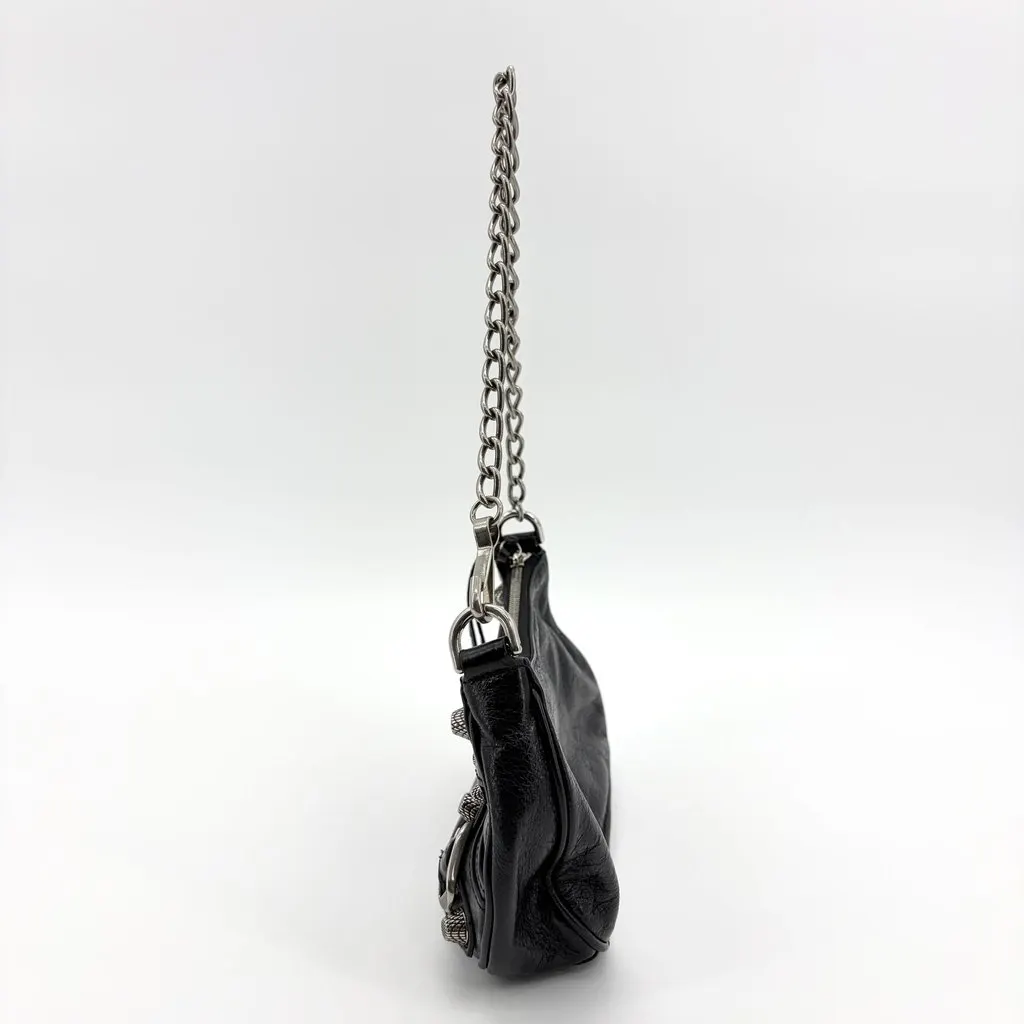 Balenciaga Le Cagol Mini Chain Shoulder Bag Black Black Leather Very good - Model View