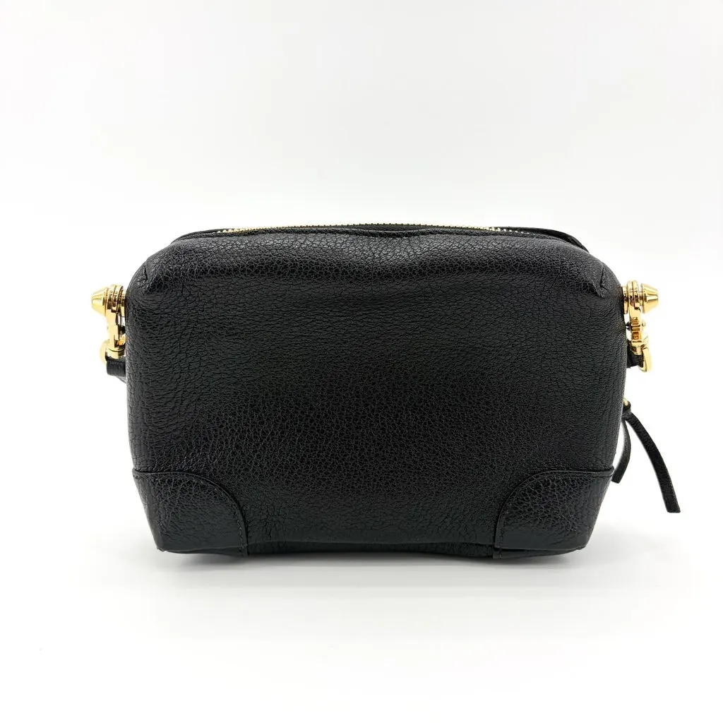 Balenciaga Classic Metallic Edge Reporter XS Black Gold Black Leather Good - Inside View