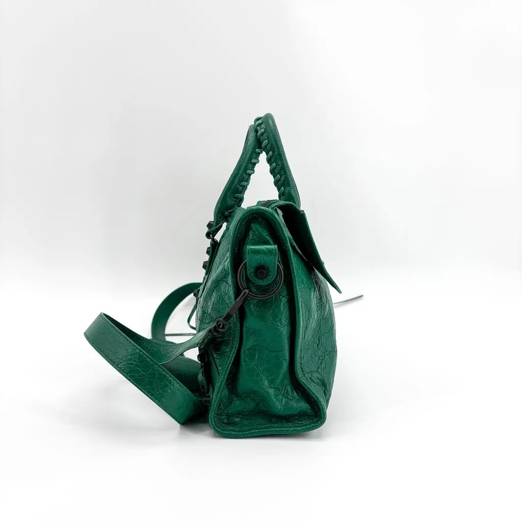 Balenciaga Classic City Small Dark Green Green Leather Good - Inside View