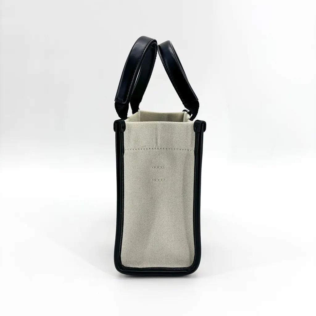 Balenciaga Hardware XS Canvas Tote Bag Natural Black Beige Canvas Good - Model View