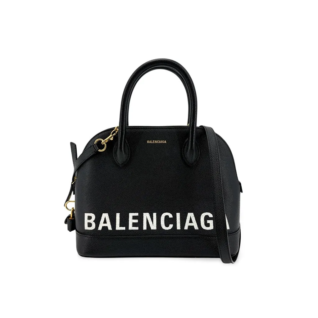 Balenciaga Ville Top Handle S Black Black Leather Very good - Front View