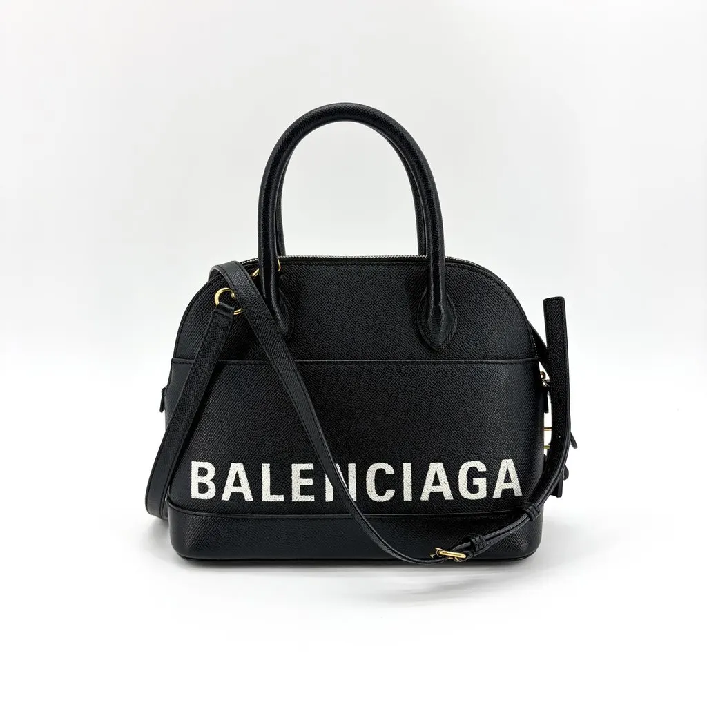 Balenciaga Ville Top Handle S Black Black Leather Very good - Inside View