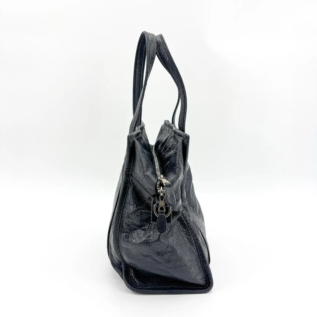 Balenciaga Papier A4 Zip Around Tote Bag Black Black Leather Good - Box View