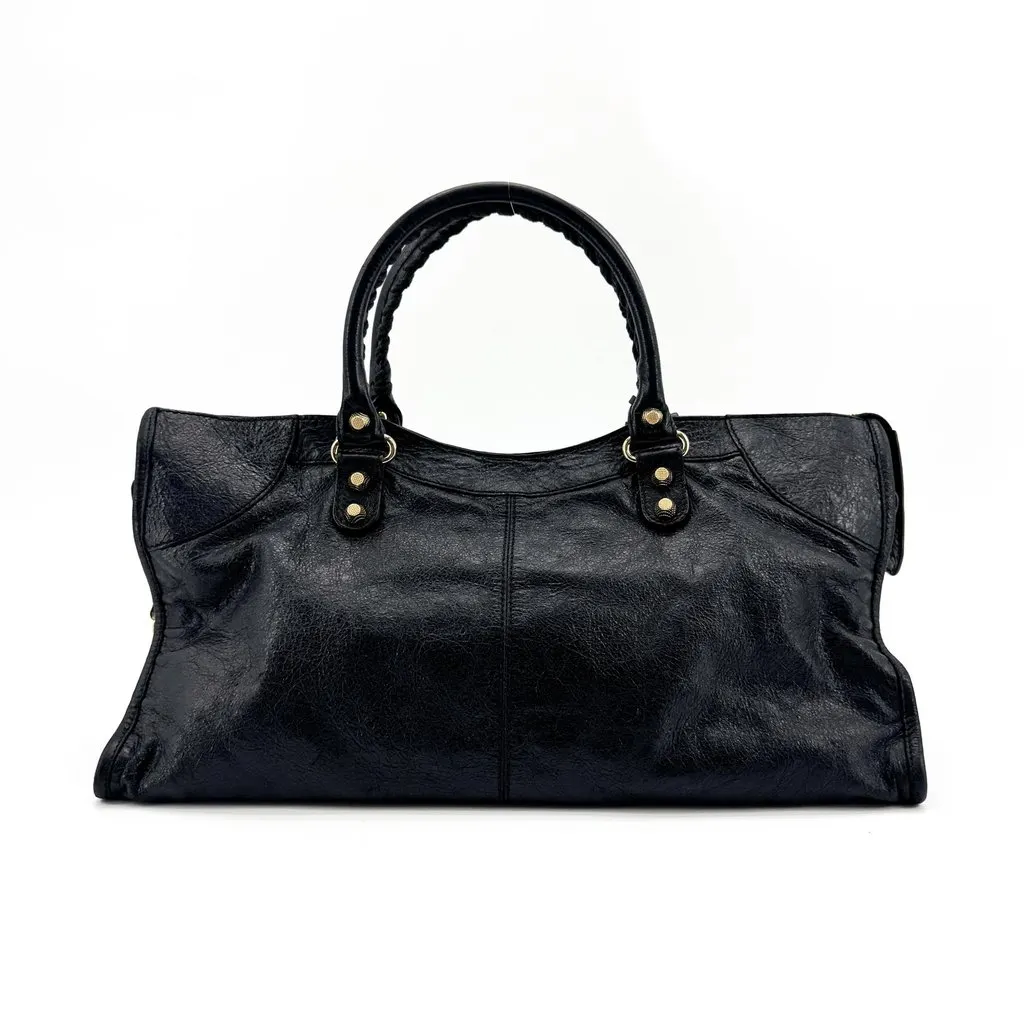 Balenciaga Giant 12 City Medium Gold Black Black Leather Very good - Back View