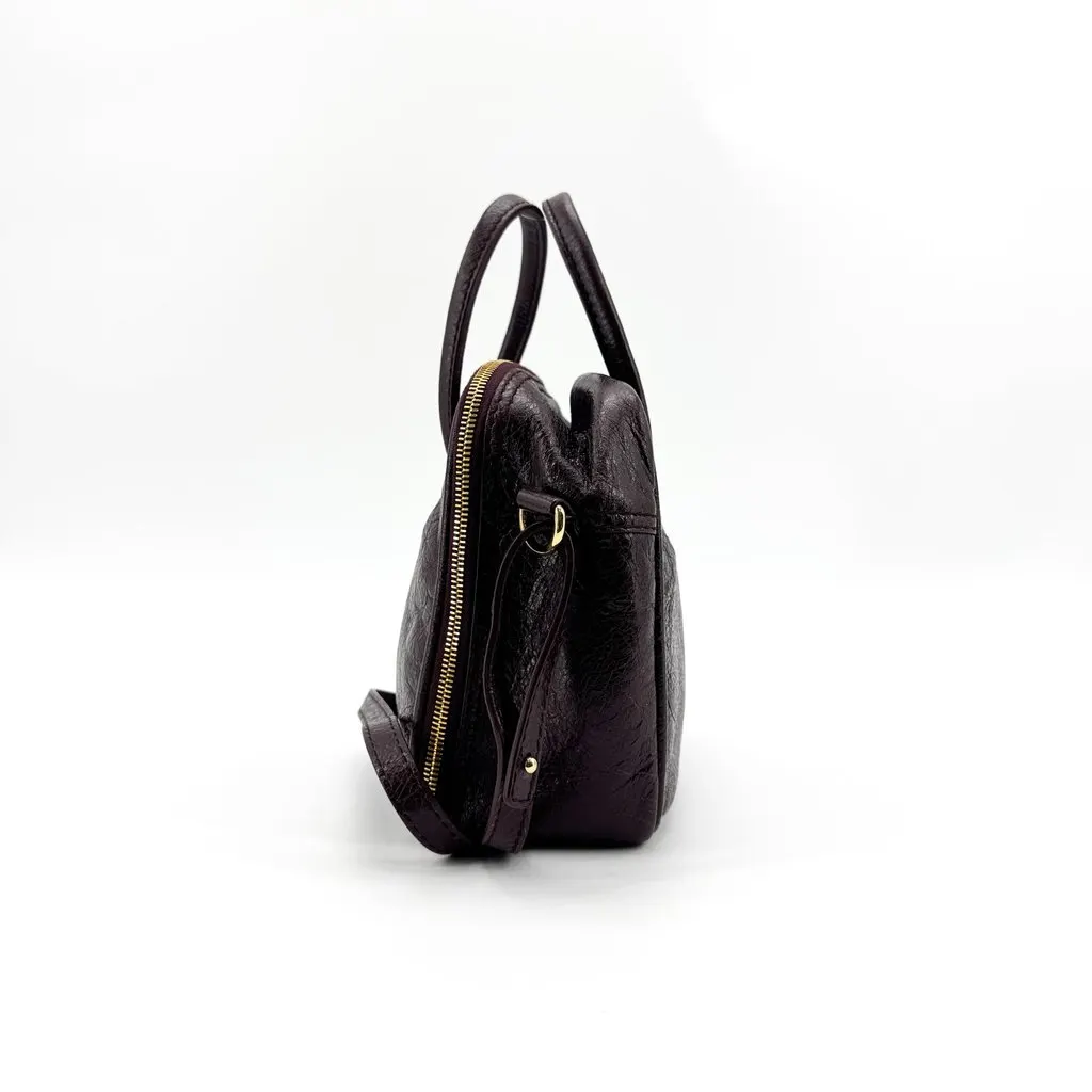Balenciaga Blanket Square XS Tote Bag Burgundy Burgundy Leather Very good - Inside View