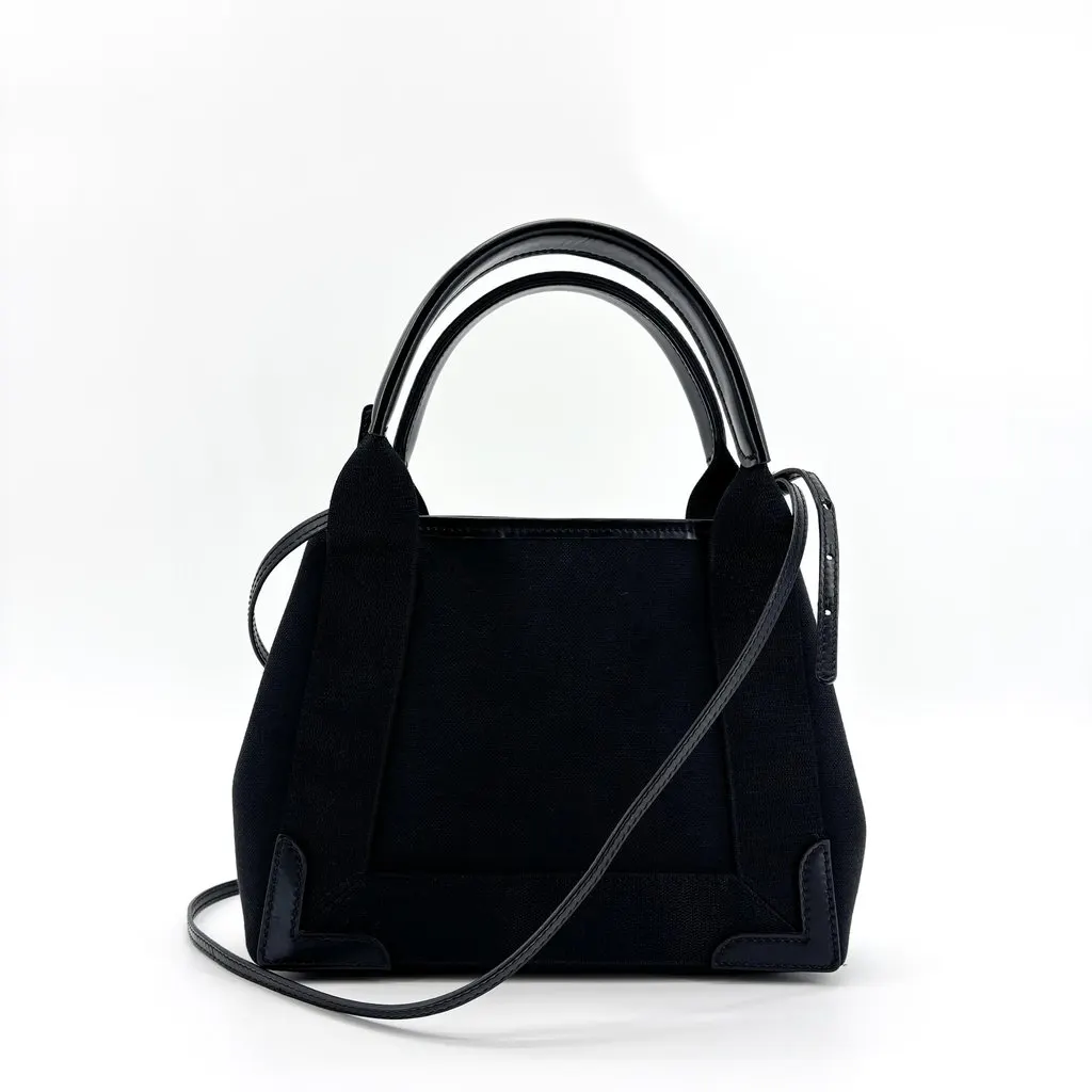 Balenciaga Navy Cabas XS Canvas Tote Bag Black Black Canvas Good - Inside View