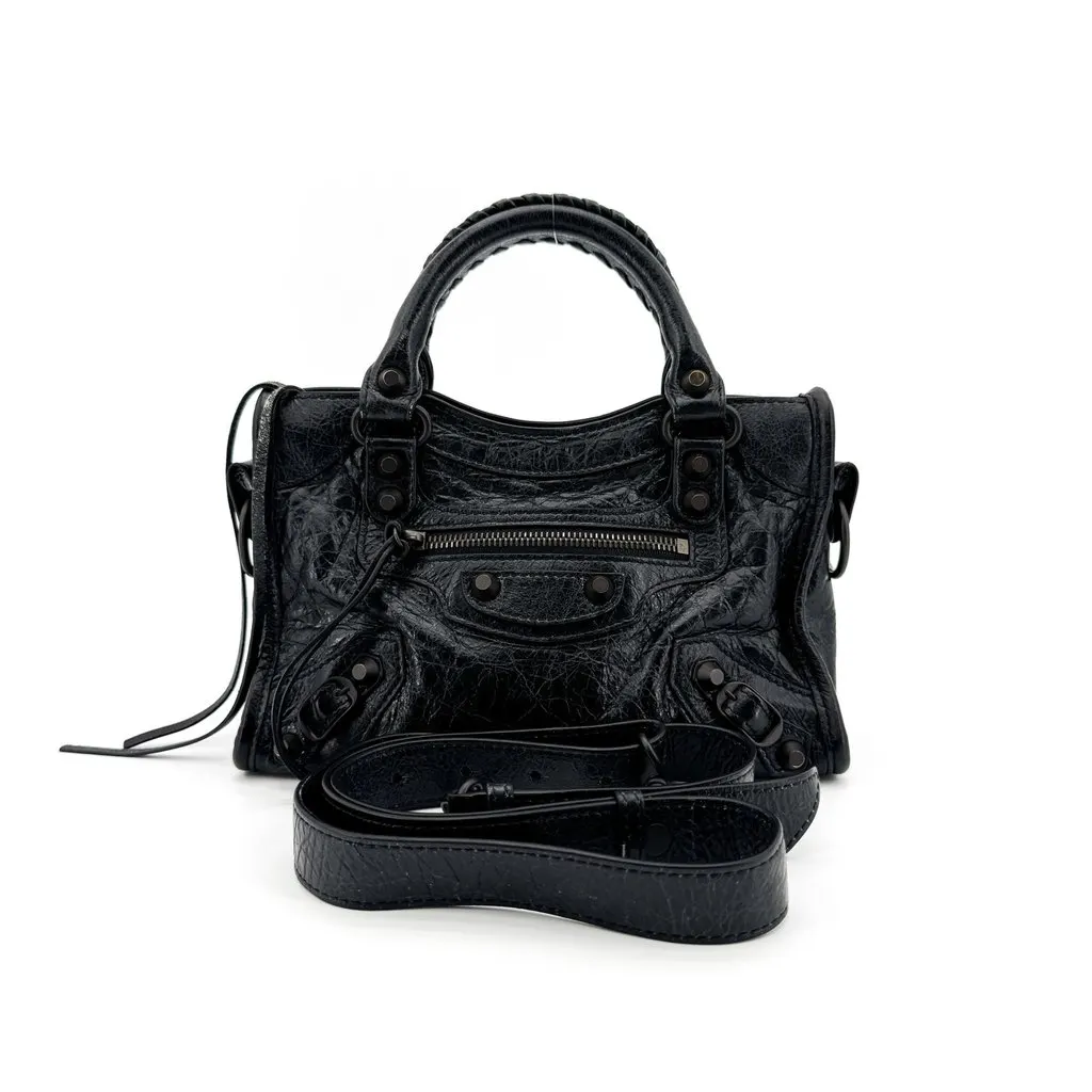 Balenciaga Classic Mini City Bag Black Black Leather Very good - Inside View