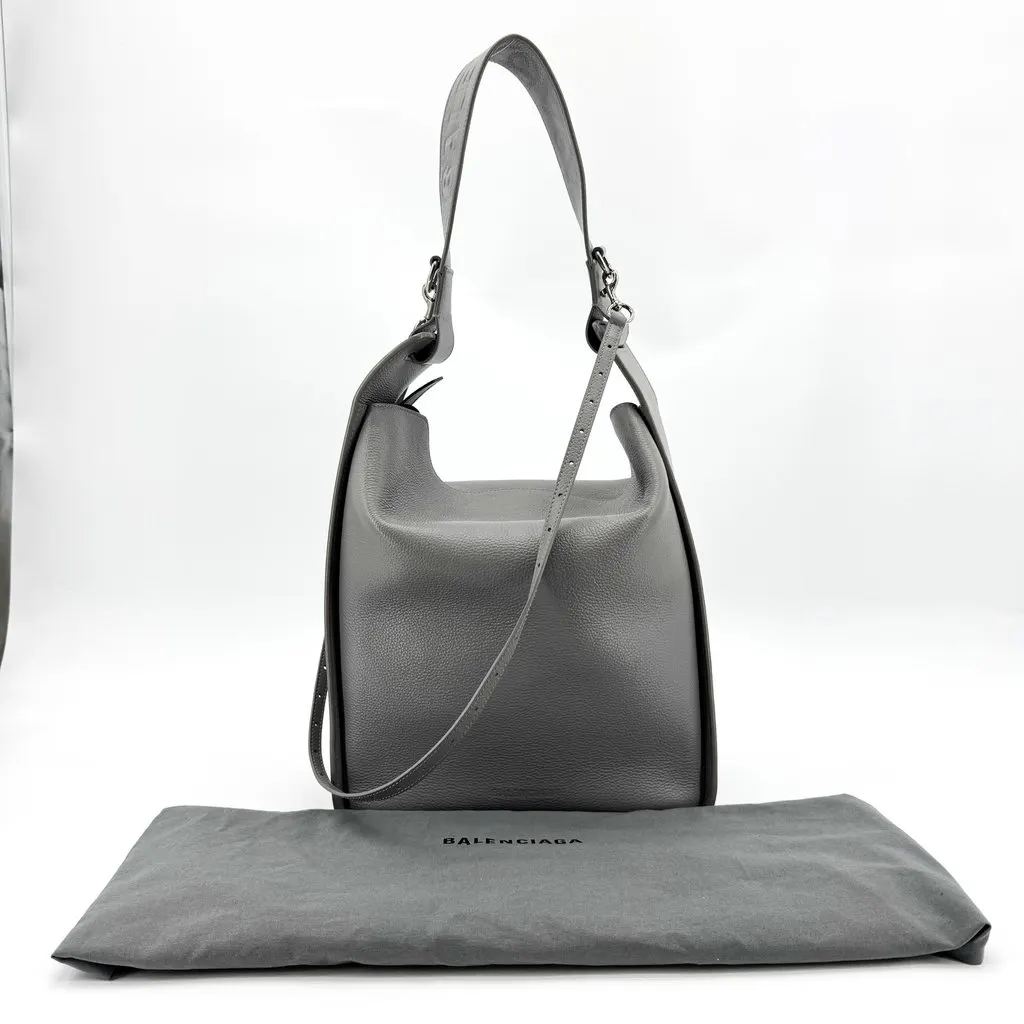 Balenciaga Tool 2.0 Small North-South Tote Bag Grey MultiColor Leather Good - Back View