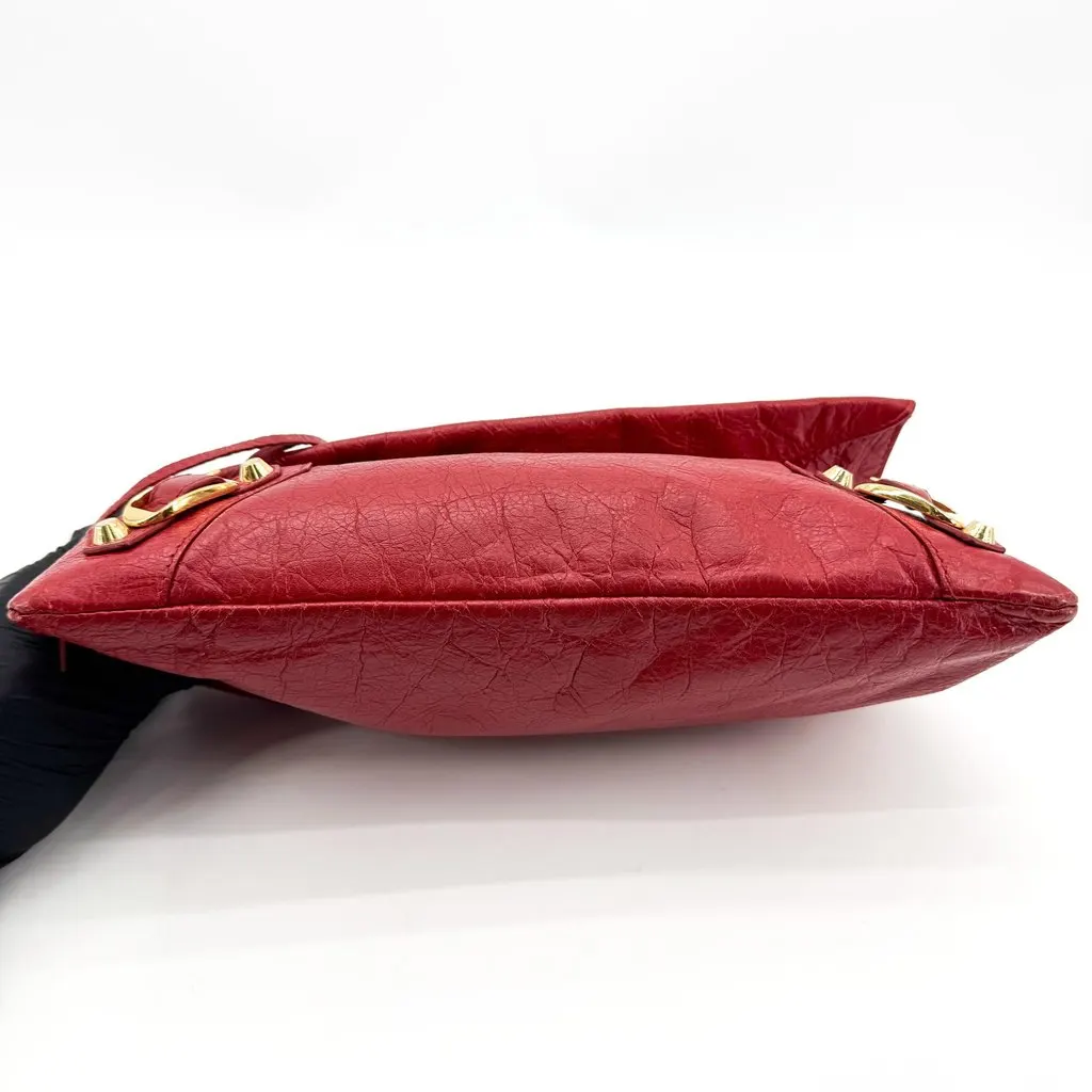 Balenciaga Giant 12 Gold Envelope Clutch Red Red Leather Good - Box View