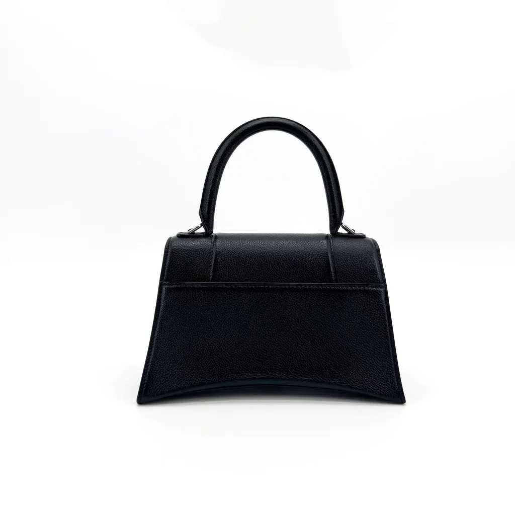 Balenciaga Hourglass XS Top Handle Bag Black Black Leather Very good - Inside View