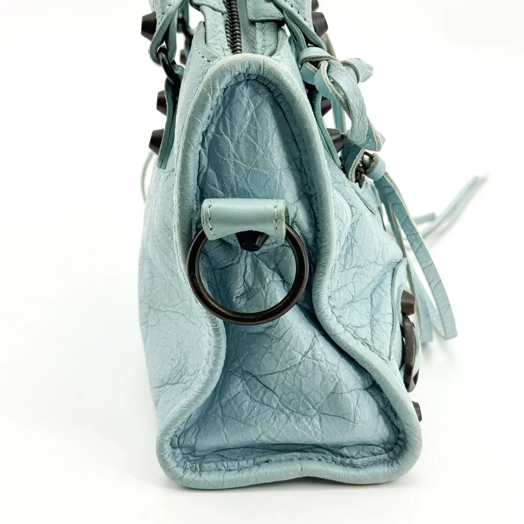 Balenciaga Classic Mini City Bag Sky Blue Blue Leather Good - Box View