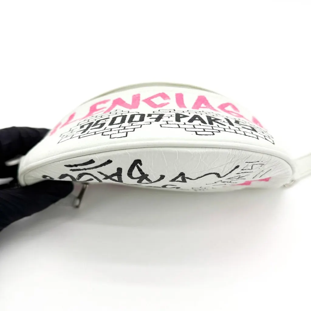 Balenciaga Souvenir Belt Bag Small White Black Leather Good - Box View