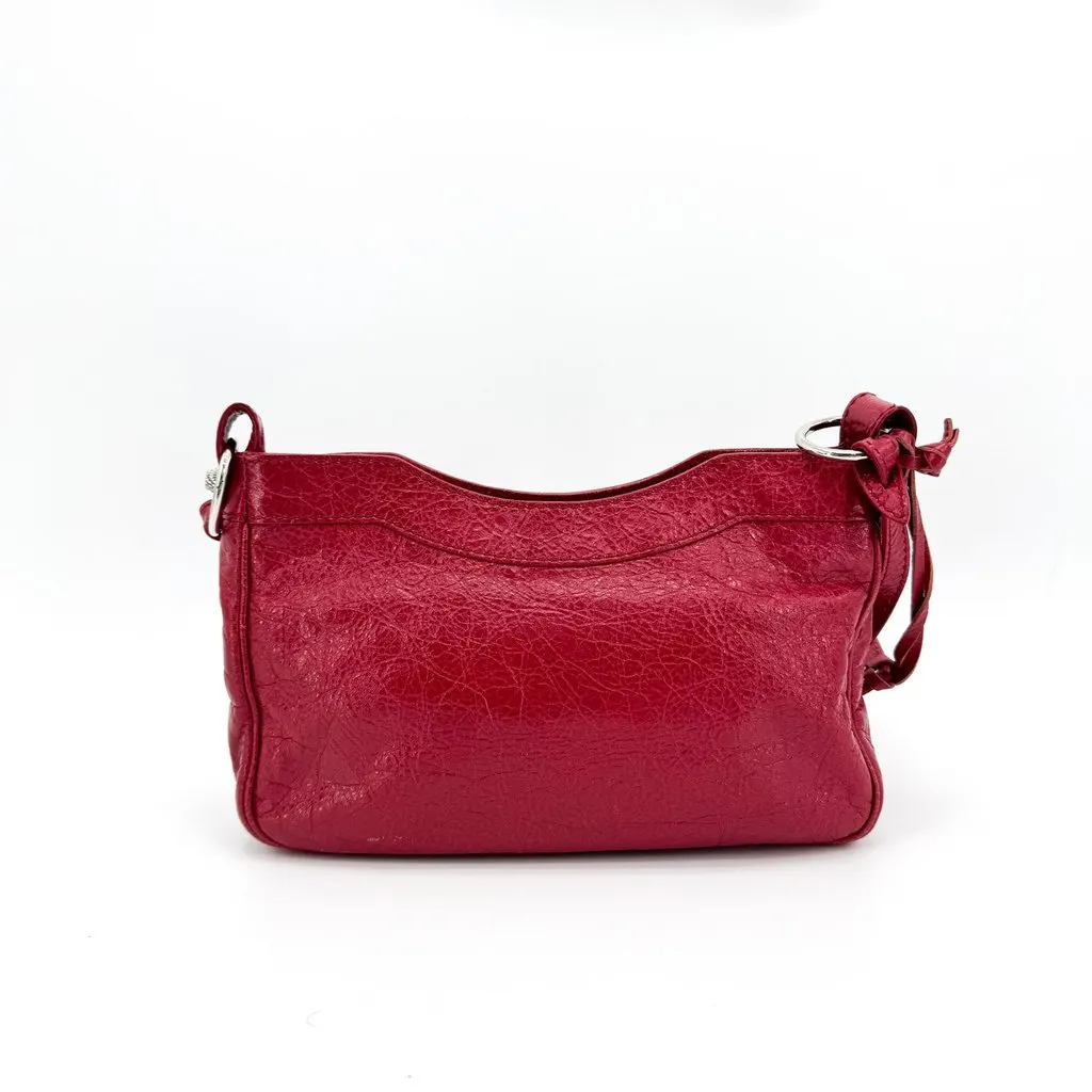 Balenciaga Le Cagole Mini Shoulder Bag Red Silver Red Leather Good - Inside View
