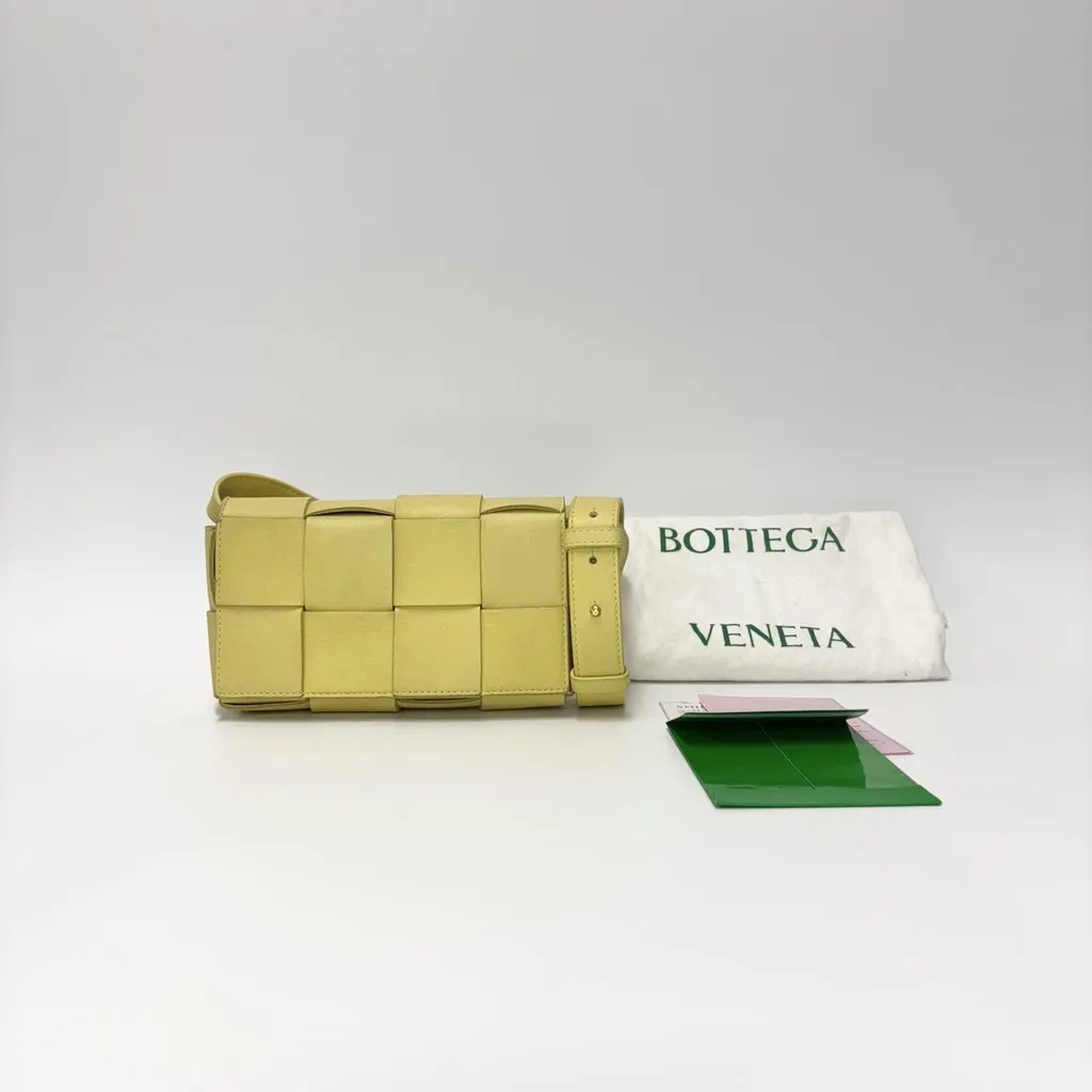 Bottega Veneta Cassette belt bag Yellow Leather Good - Back View