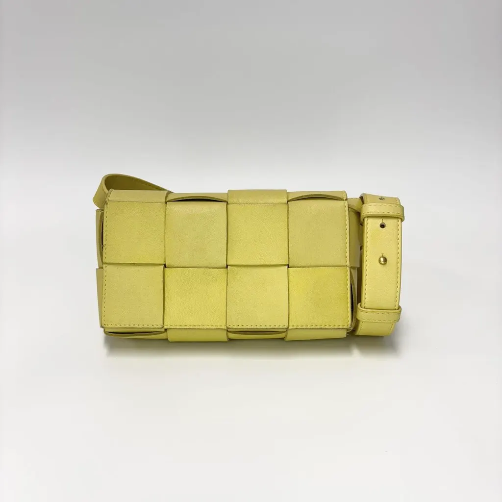 Bottega Veneta Cassette belt bag Yellow Leather Good - Inside View