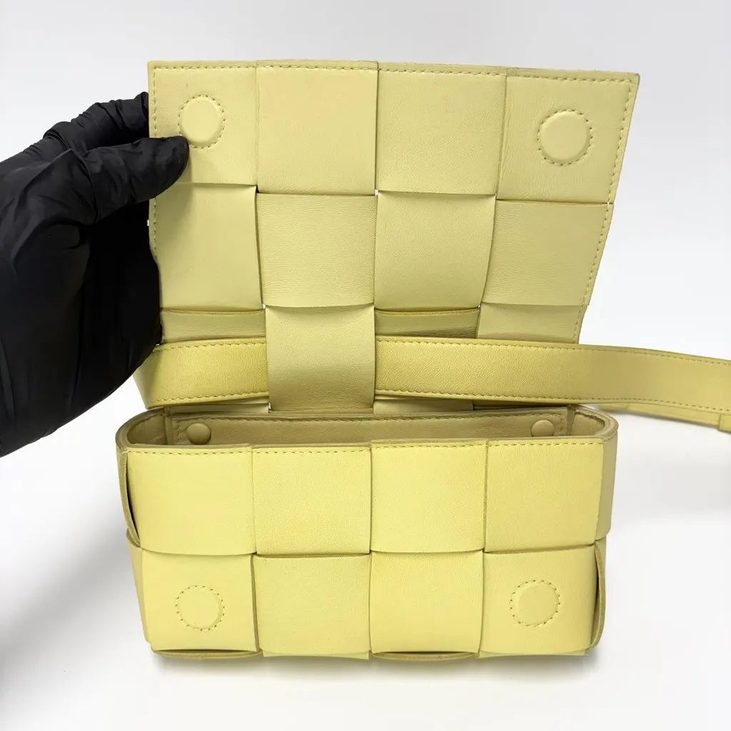 Bottega Veneta Cassette belt bag Yellow Leather Good - Box View