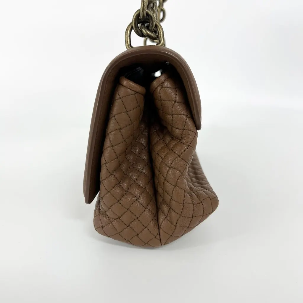 Bottega Veneta Intrecciato Olympia Note Shoulder Bag Brown Leather Very good - Inside View