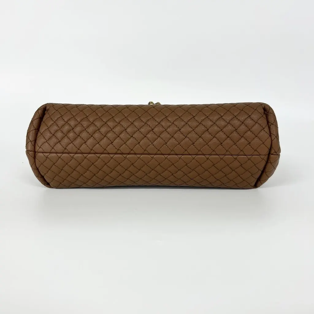 Bottega Veneta Intrecciato Olympia Note Shoulder Bag Brown Leather Very good - Box View