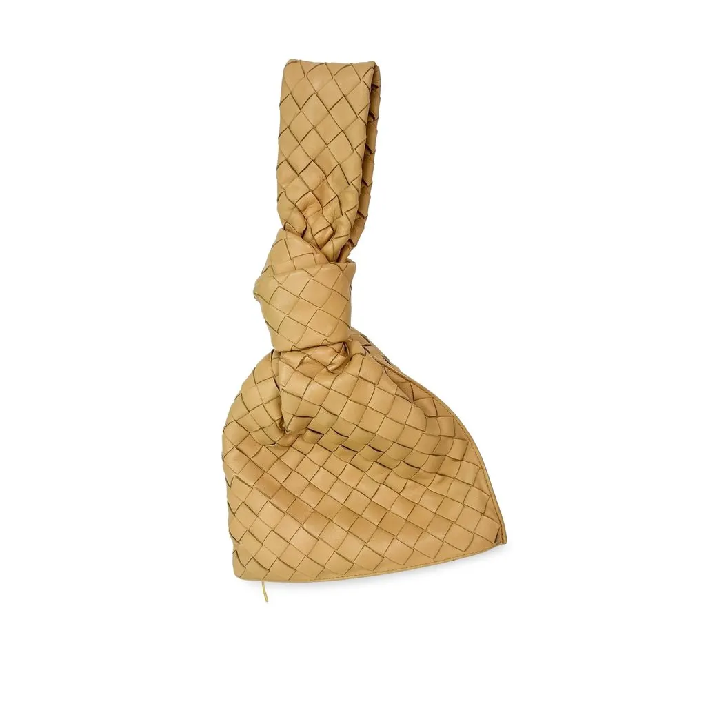 Bottega Veneta Tin Jody Bag Almond Beige Leather Good - Front View