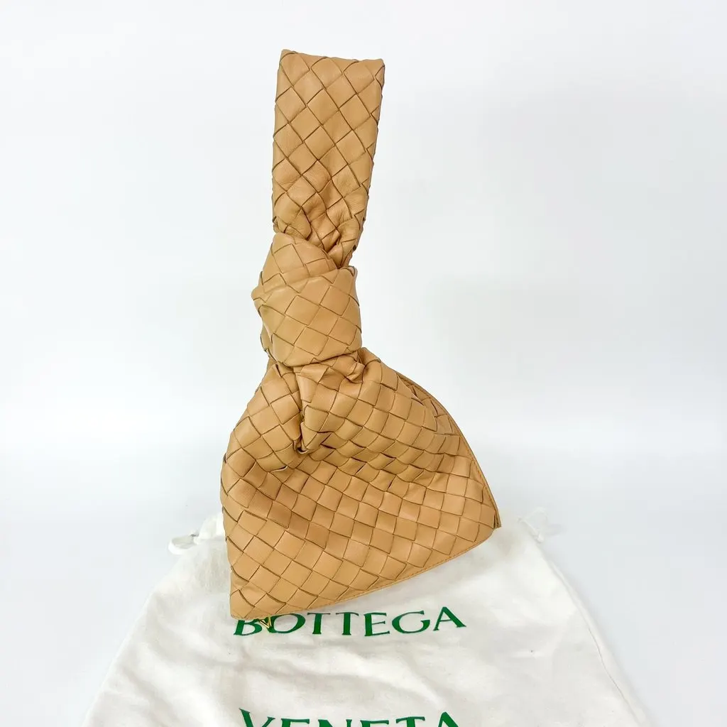 Bottega Veneta Tin Jody Bag Almond Beige Leather Good - Back View