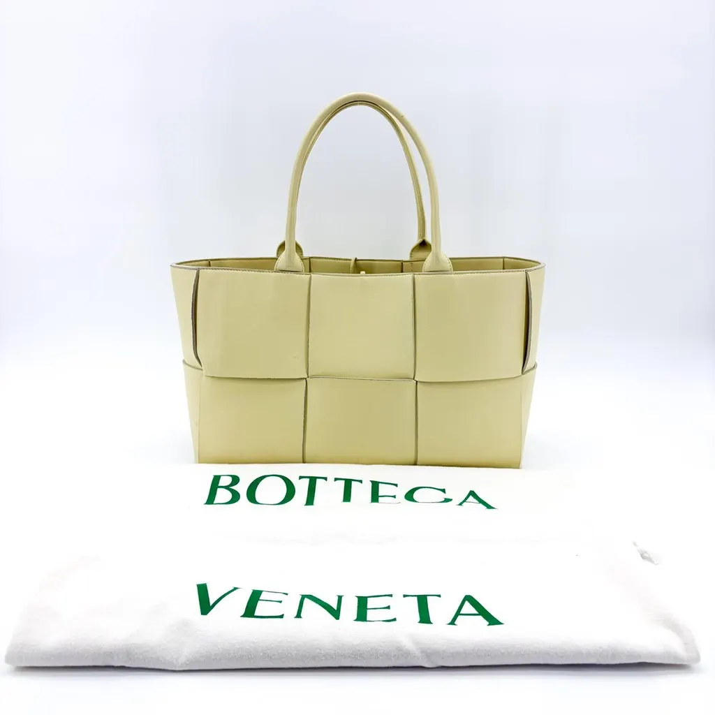 Bottega Veneta Small Arco Tote Bag Pale Yellow Yellow Leather Very good - Back View