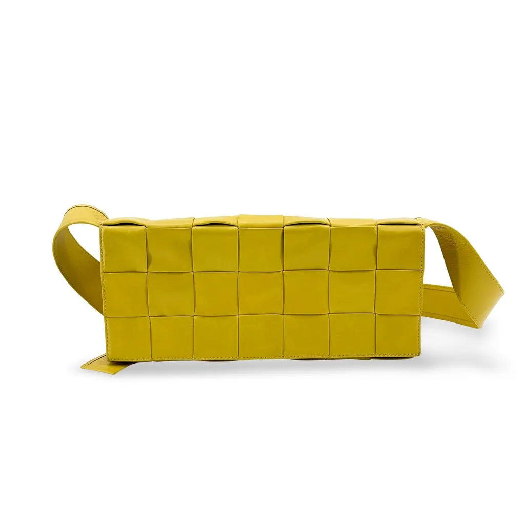 Bottega Veneta Cassette Bag Yellow Yellow Leather Very good - Front View