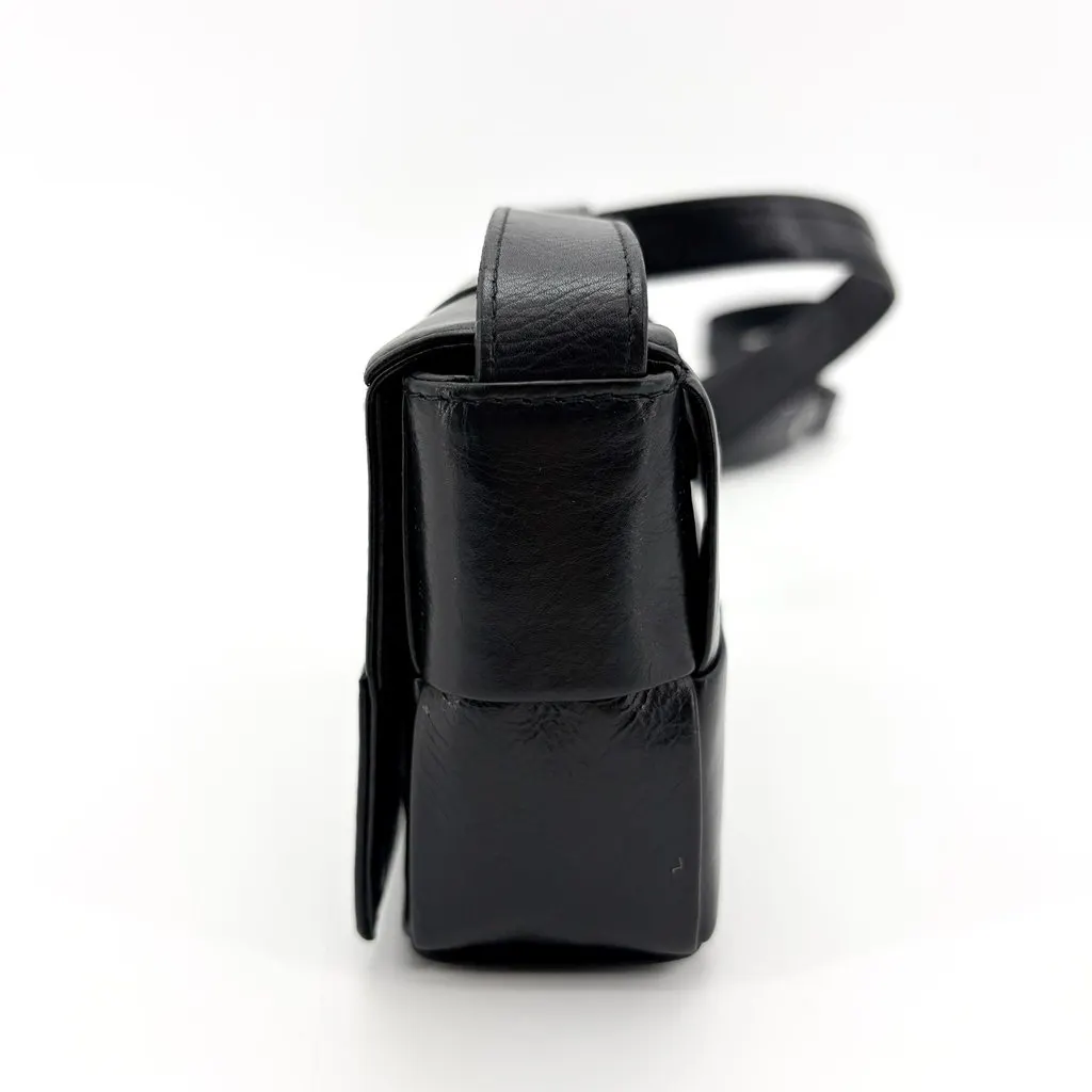 Bottega Veneta Mini Cassette Bag Black Black Leather Good - Box View