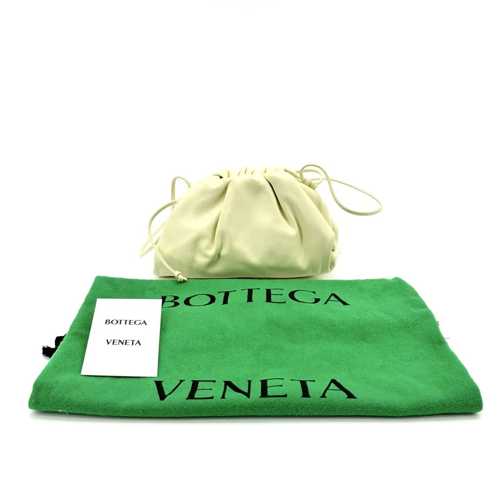 Bottega Veneta Mini Pouch Cream MultiColor Leather Good - Back View