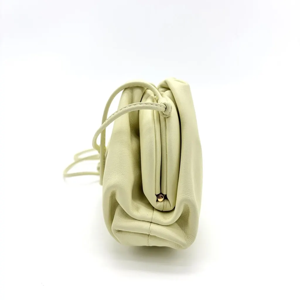 Bottega Veneta Mini Pouch Cream MultiColor Leather Good - Model View