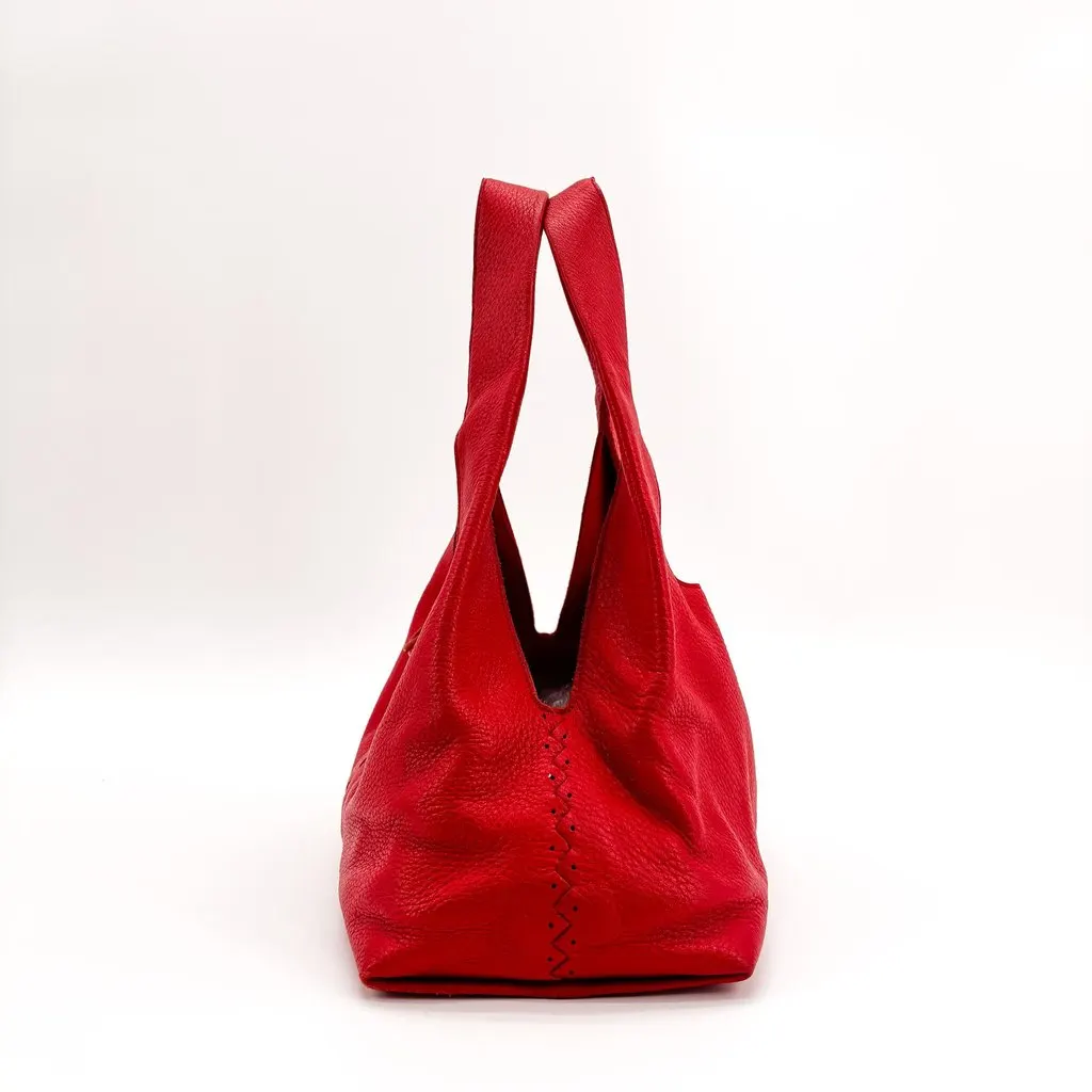 Bottega Veneta Stitched Leather Hobo Bag Red Leather Good - Box View