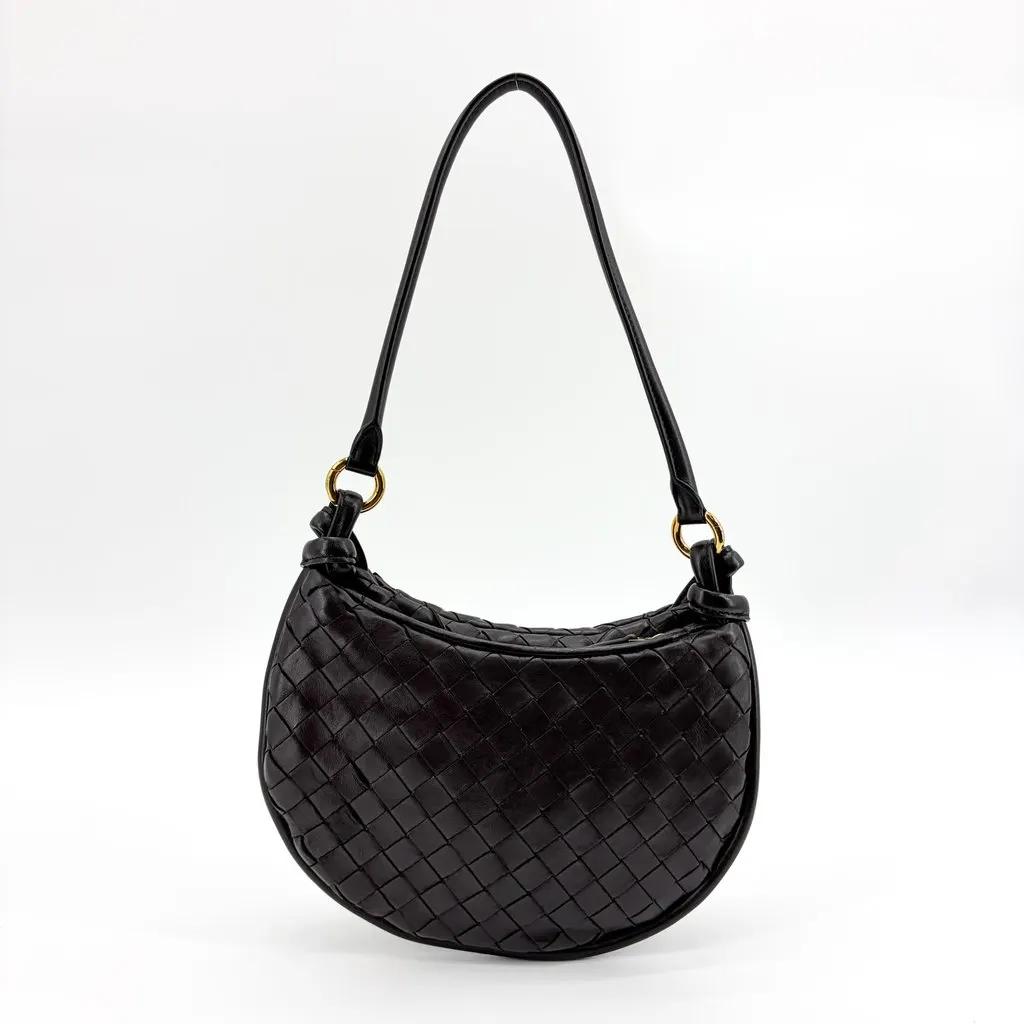 Bottega Veneta Small Gemelli Shoulder Bag Black Black Leather Very good - Inside View