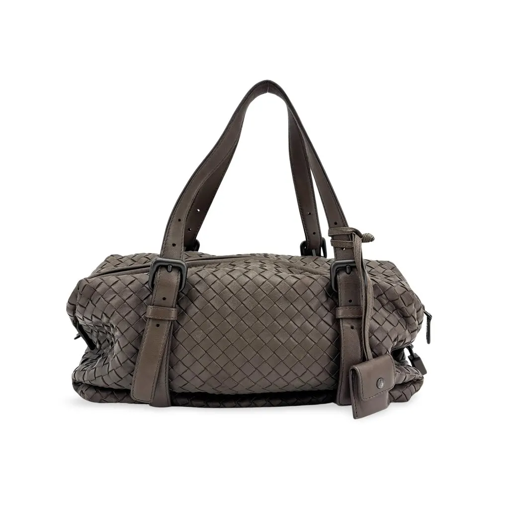 Bottega Veneta Intrecciato Montaigne Bag Ebano Brown Brown Leather Good - Front View