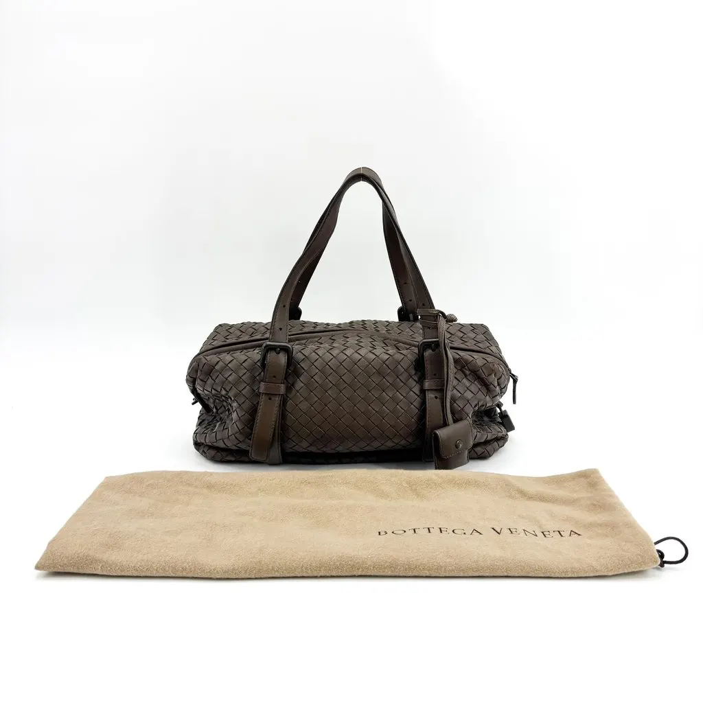Bottega Veneta Intrecciato Montaigne Bag Ebano Brown Brown Leather Good - Back View