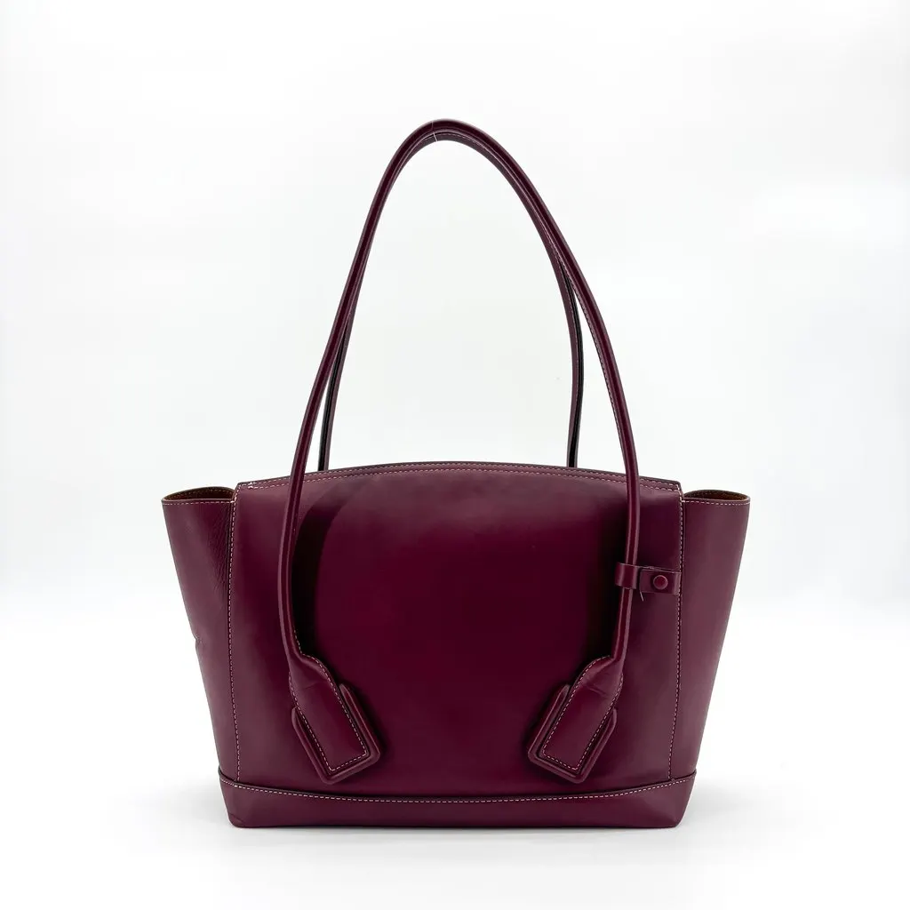 Bottega Veneta Medium Arco Tote Bag Burgundy Burgundy Leather Good - Inside View