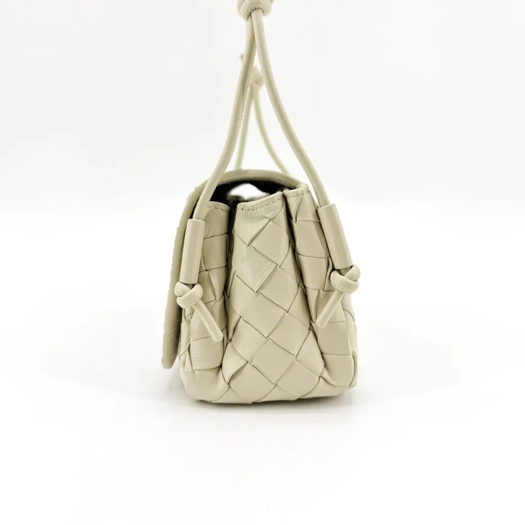 Bottega Veneta Mini Loop Camera Bag Beige Beige Leather Very good - Model View