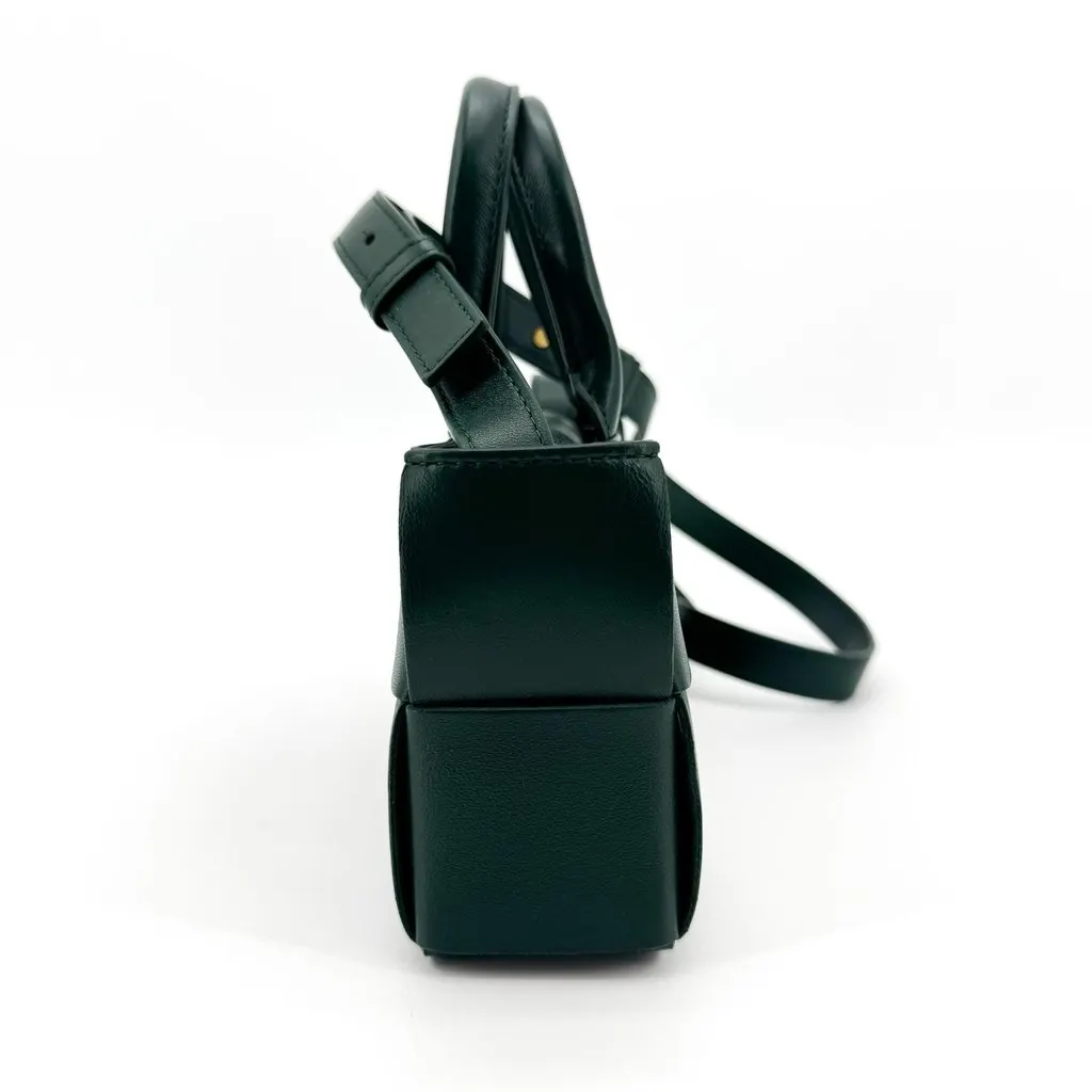Bottega Veneta Intrecciato Candy Arco Tote Bag Dark Green Green Leather Very good - Model View