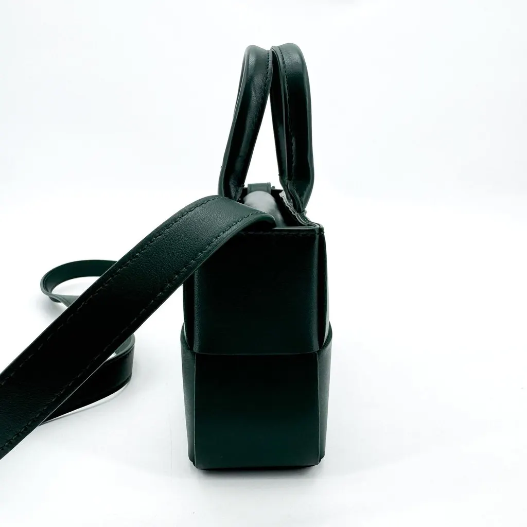 Bottega Veneta Intrecciato Candy Arco Tote Bag Dark Green Green Leather Very good - Box View