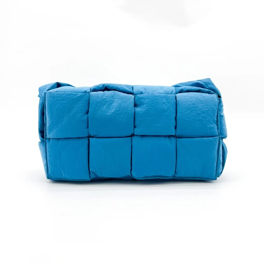 Bottega Veneta Padded Tech Cassette Bag Blue Blue Polyamide Fair - Back View