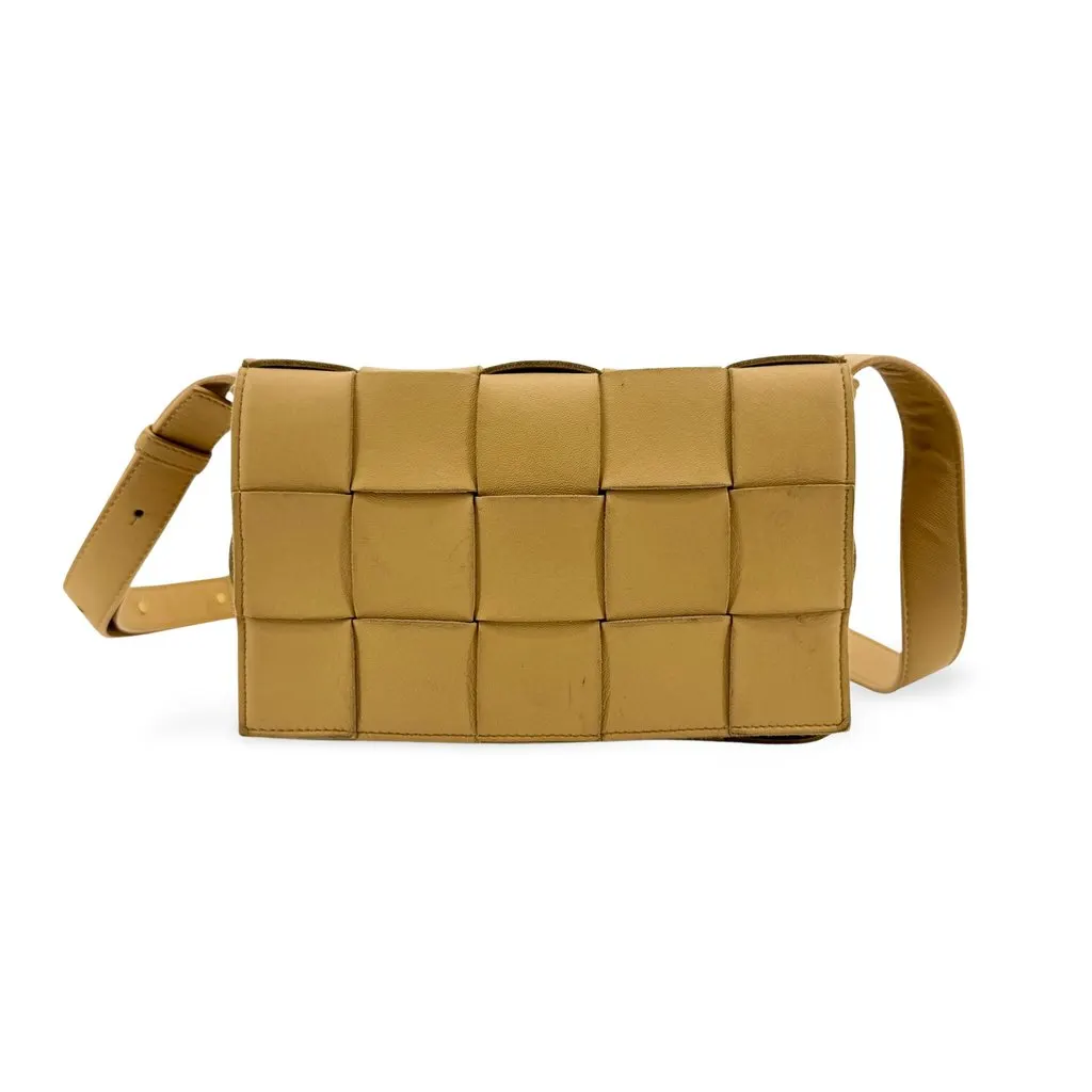 Bottega Veneta Cassette Shoulder Bag Beige Beige Leather Fair - Front View