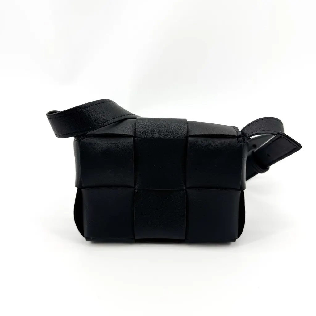 Bottega Veneta Mini Cassette Belt Bag Black Black Leather Very good - Inside View
