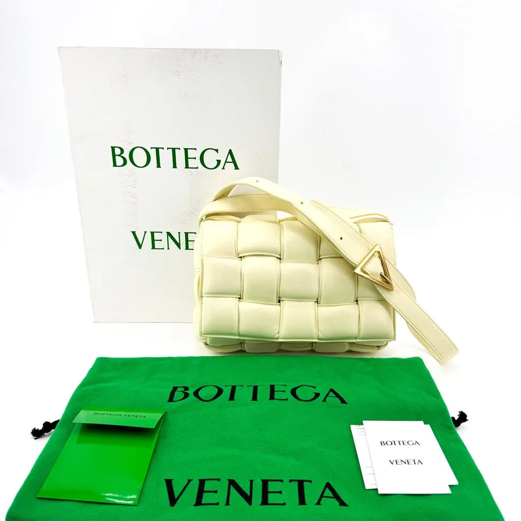Bottega Veneta Padded Cassette Bag Butter Gold Yellow Leather Good - Back View