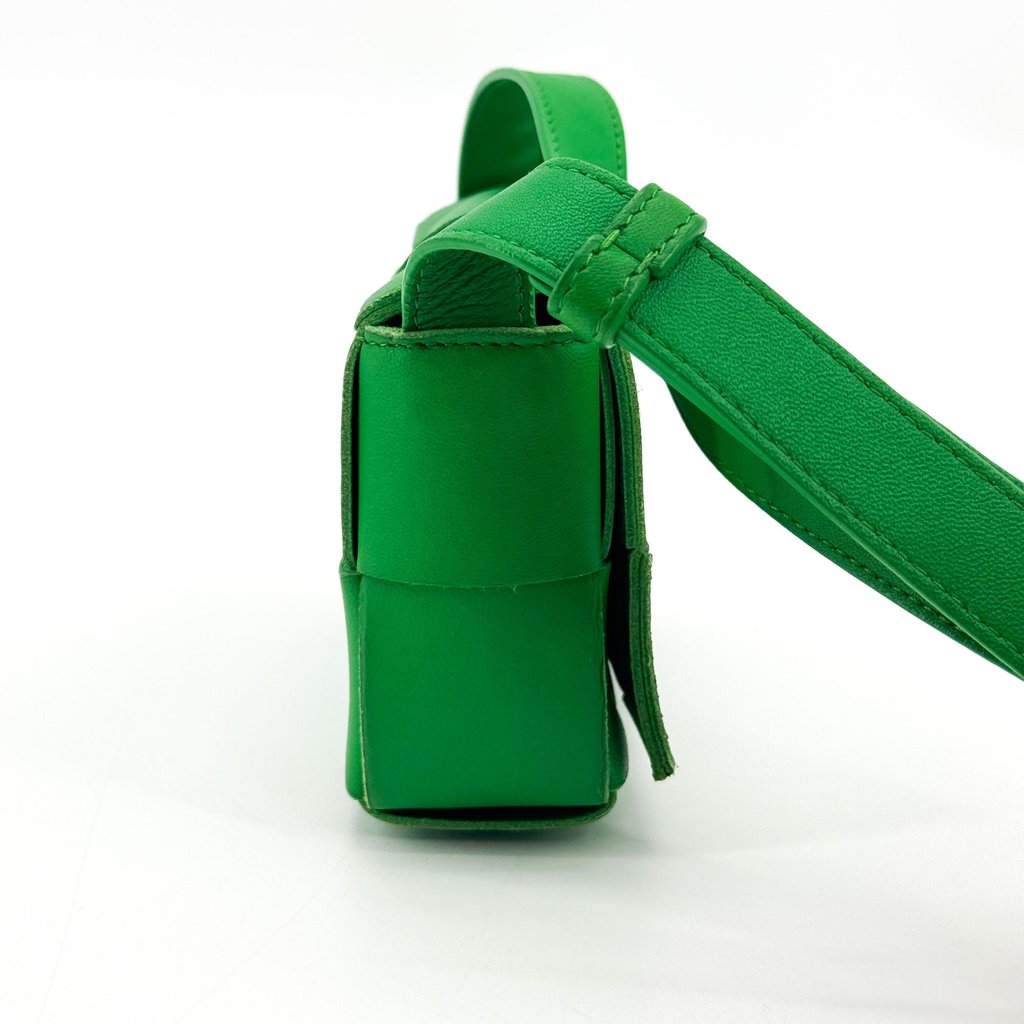 Bottega Veneta Candy Cassette Bag Parakeet Green Mini Leathe