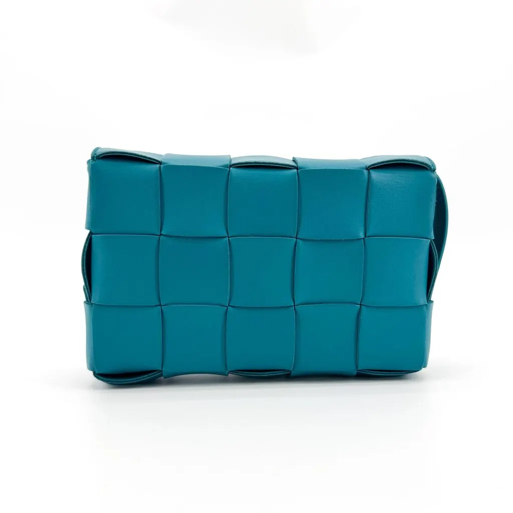 Bottega Veneta Cassette Shoulder Bag Deep Blue Blue Leather Good - Inside View