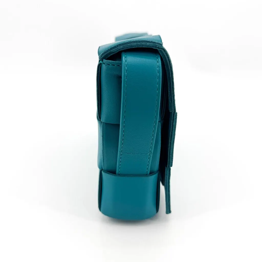 Bottega Veneta Cassette Shoulder Bag Deep Blue Blue Leather Good - Box View
