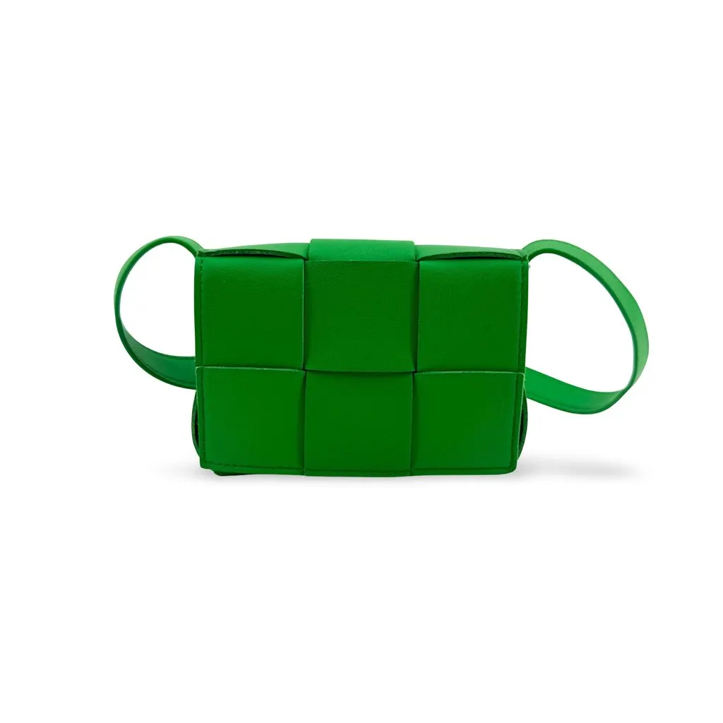 Bottega Veneta Candy Cassette Bag Parakeet Green Green Leather Very good - Front View