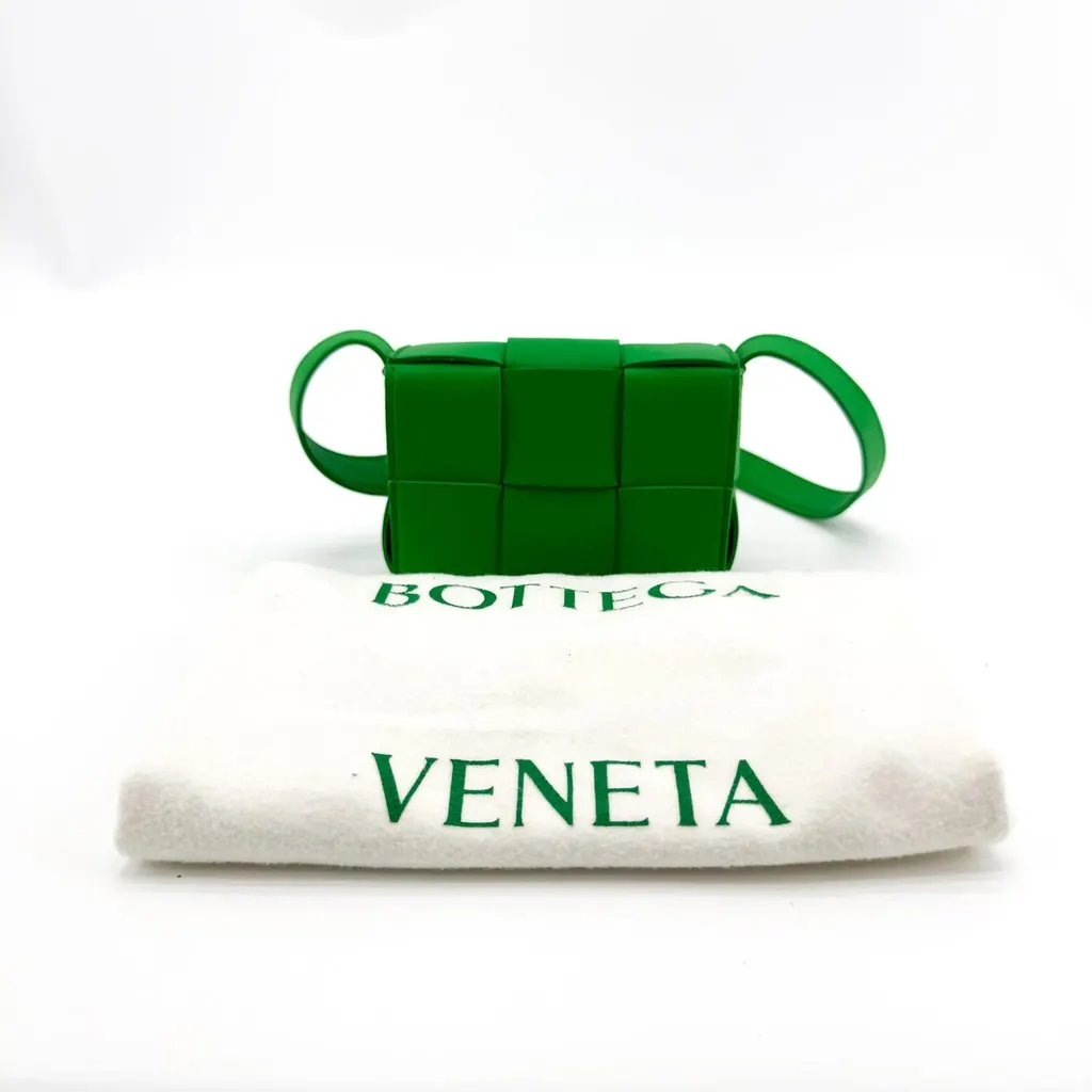 Bottega Veneta Candy Cassette Bag Parakeet Green Green Leather Very good - Back View